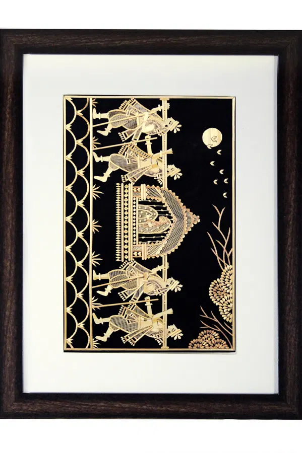 Sikki Grass Art - Bridal Procession (17.5*13.5) Inches