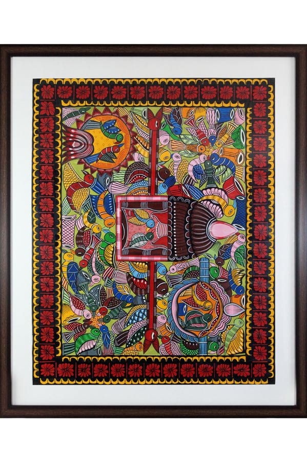 Bengal Pattachitra - Birds Wedding Ceremony (33*27 Inches)