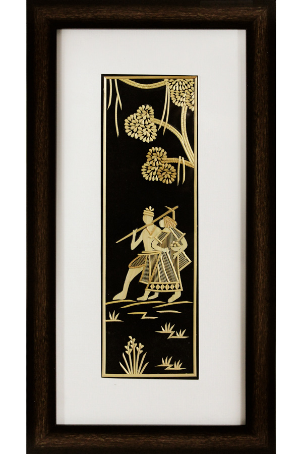 Sikki Grass Art - Farmer Couple (9.5*17.5) Inches