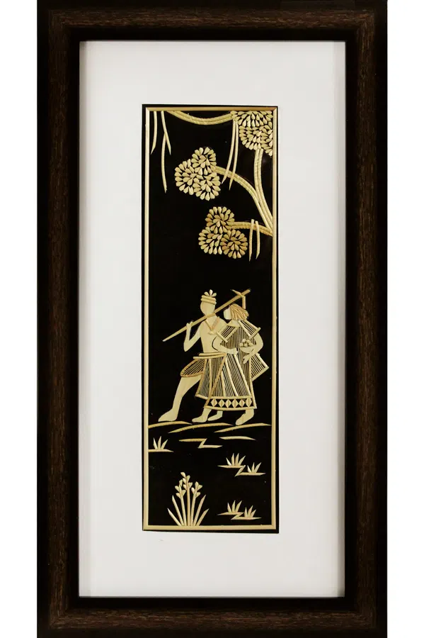 Sikki Grass Art - Farmer Couple (9.5*17.5) Inches