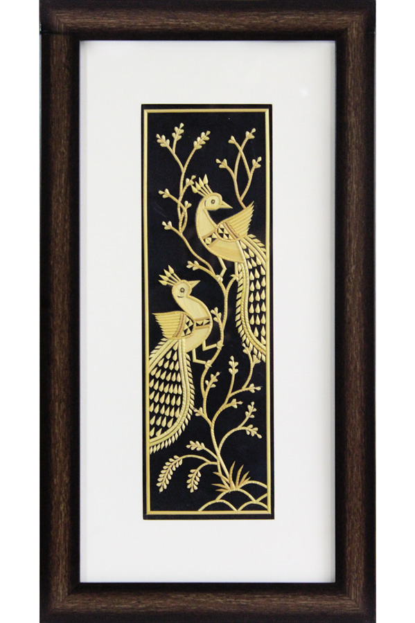 Sikki Grass Art - Tree of Life Peacock (9.5*17.5) Inches