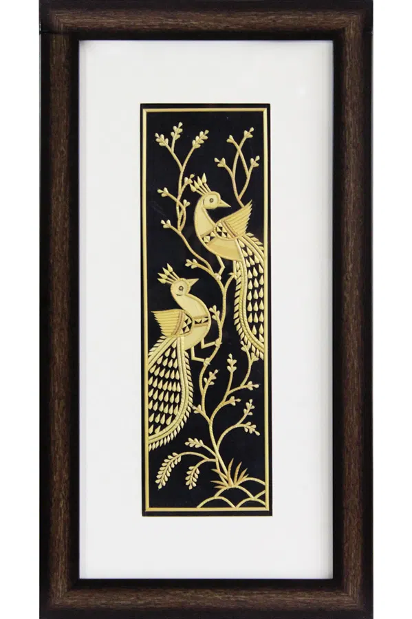 Sikki Grass Art - Tree of Life Peacock (9.5*17.5) Inches