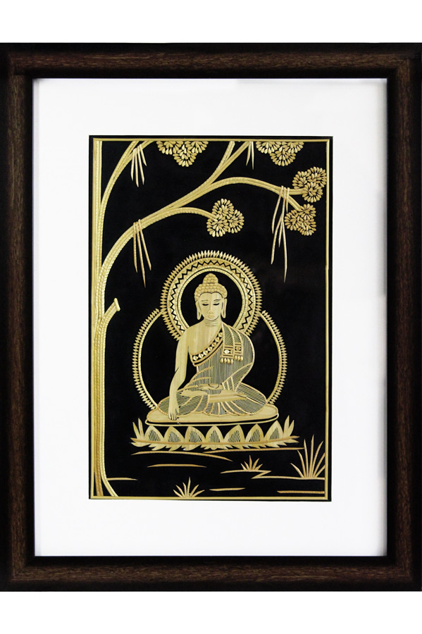 Sikki Grass Art - Dhyana Buddha (13.5*17.5) Inches