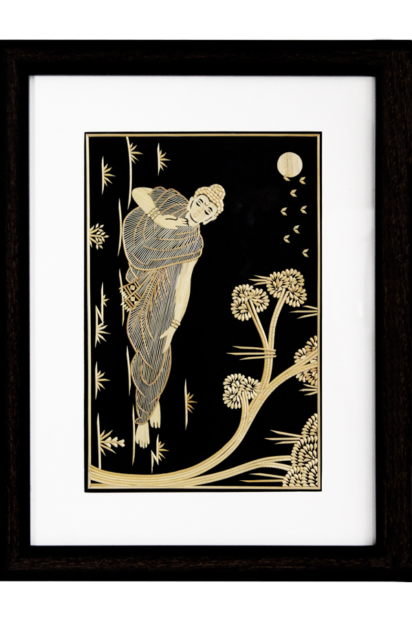 Sikki Grass Art - Nirvana Buddha (17.5*13.5) Inches