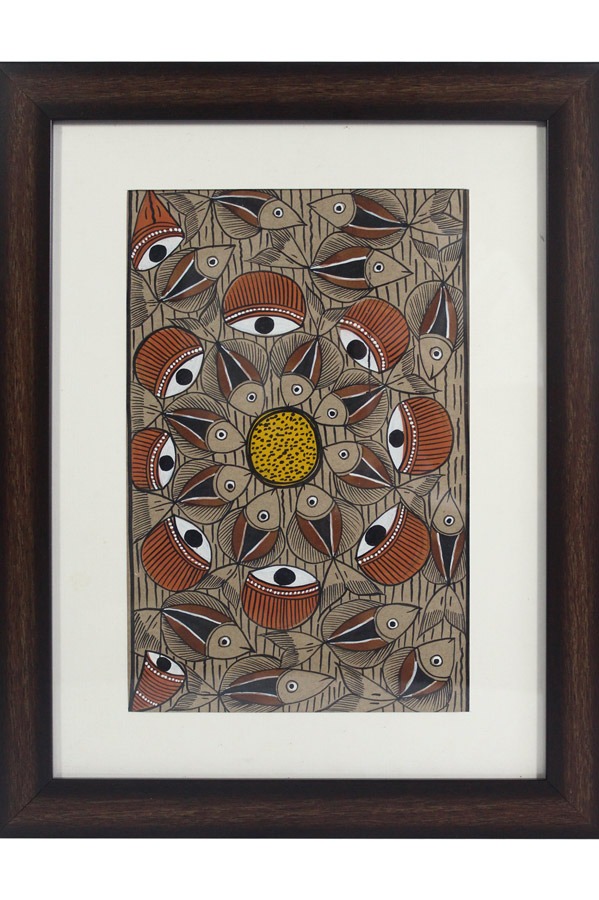Bengal Pattachitra Fish Marriage (12*16 Inches)