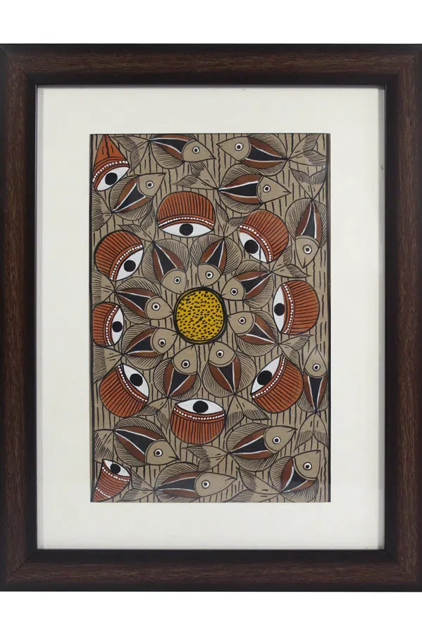 Bengal Pattachitra Fish Marriage (12*16 Inches)