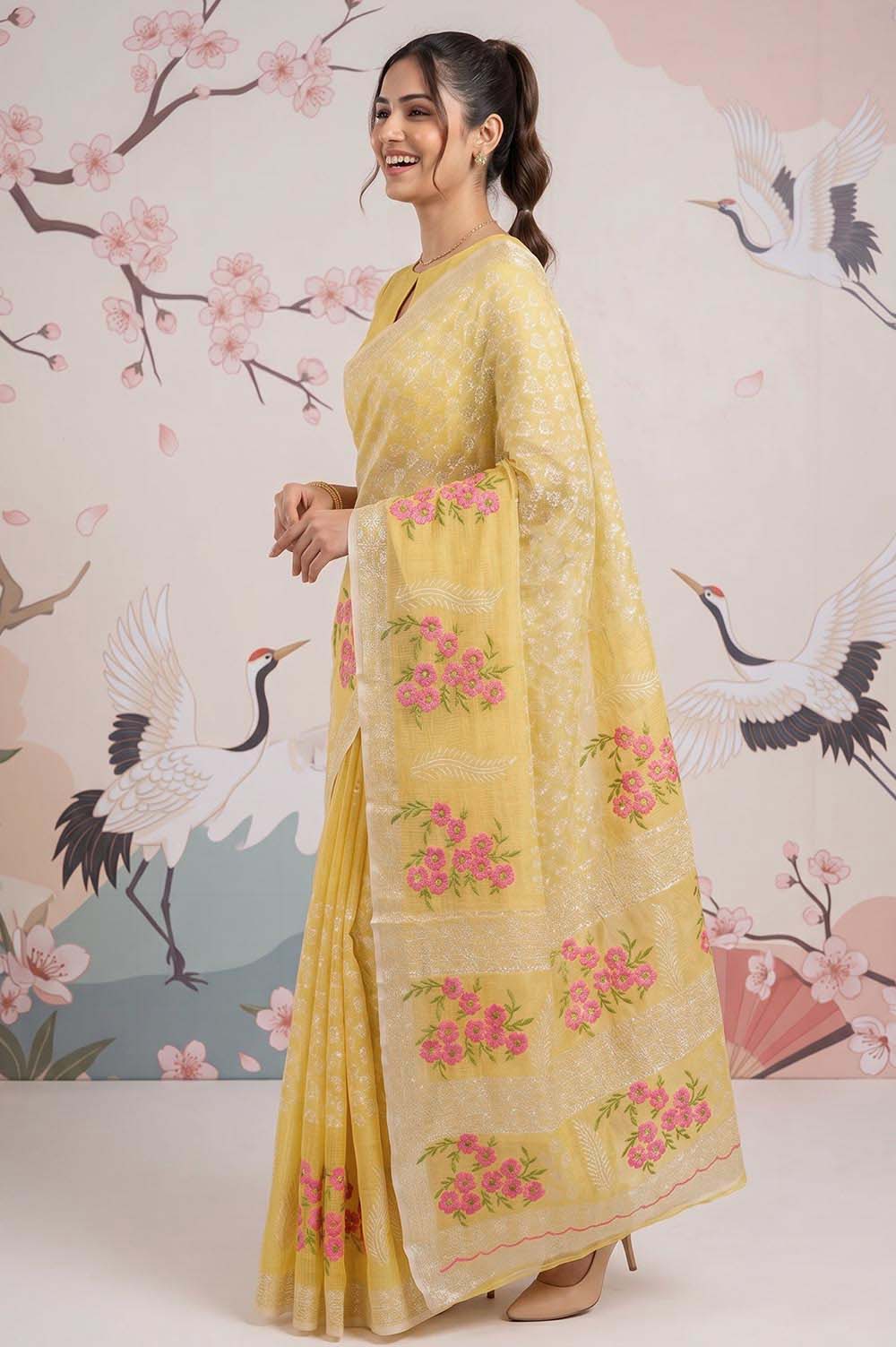 Kota Embroidery Work Saree