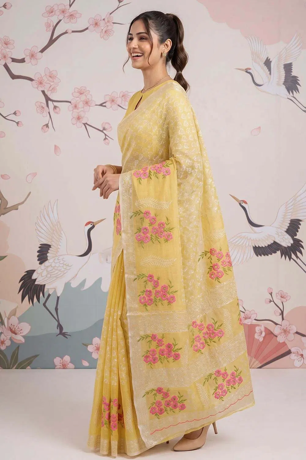 Kota Embroidery Work Saree