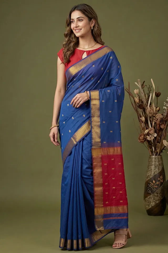Maheshwar Handloom Cotton-Silk Saree