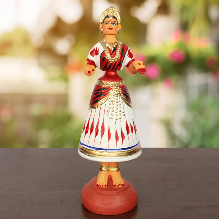 Thirukannur Papier Mache - Dancing Doll (12 Inches)
