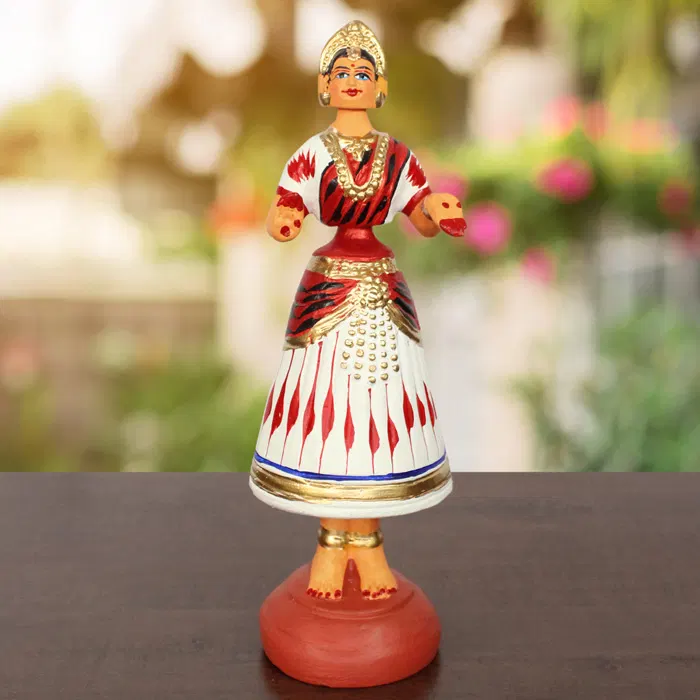 Thirukannur Papier Mache - Dancing Doll (12 Inches)