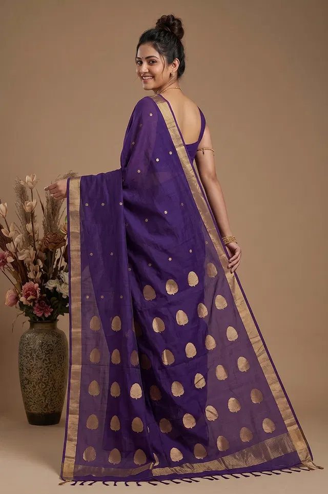 Chanderi Handloom Cotton-Silk Saree