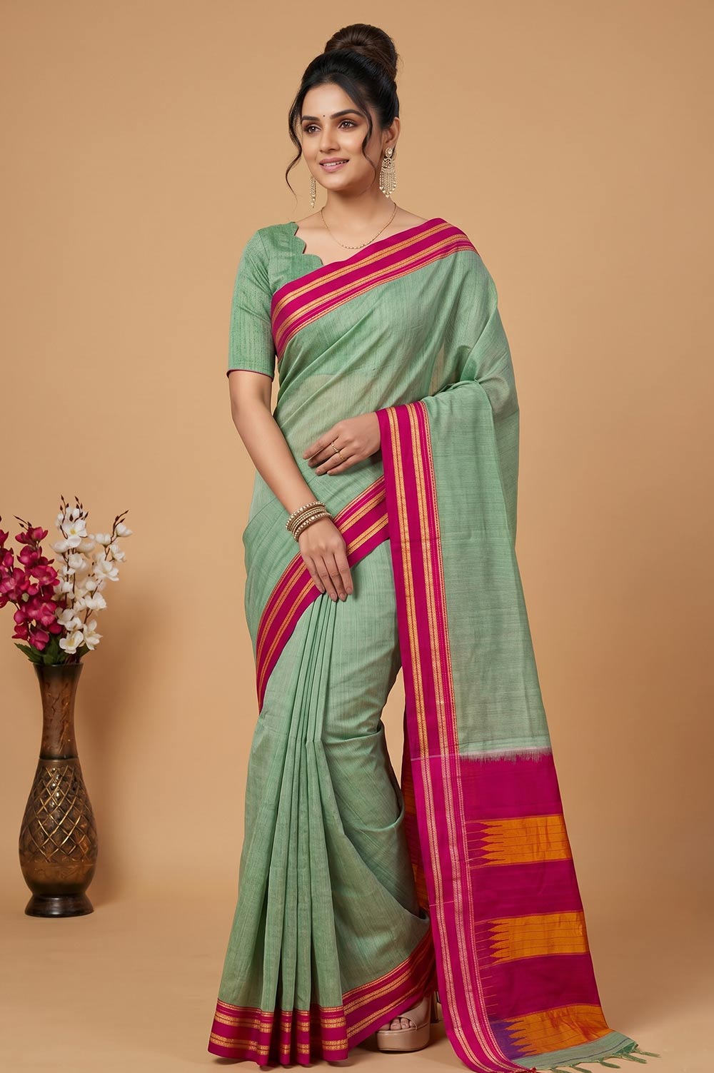 Ilkal Authentic Handloom Cotton-Silk Saree