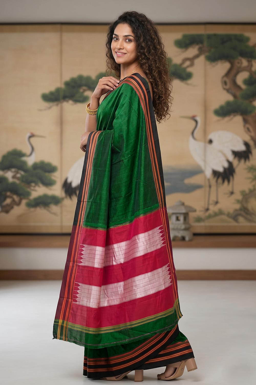 Ilkal Authentic Handloom Cotton-Silk Saree