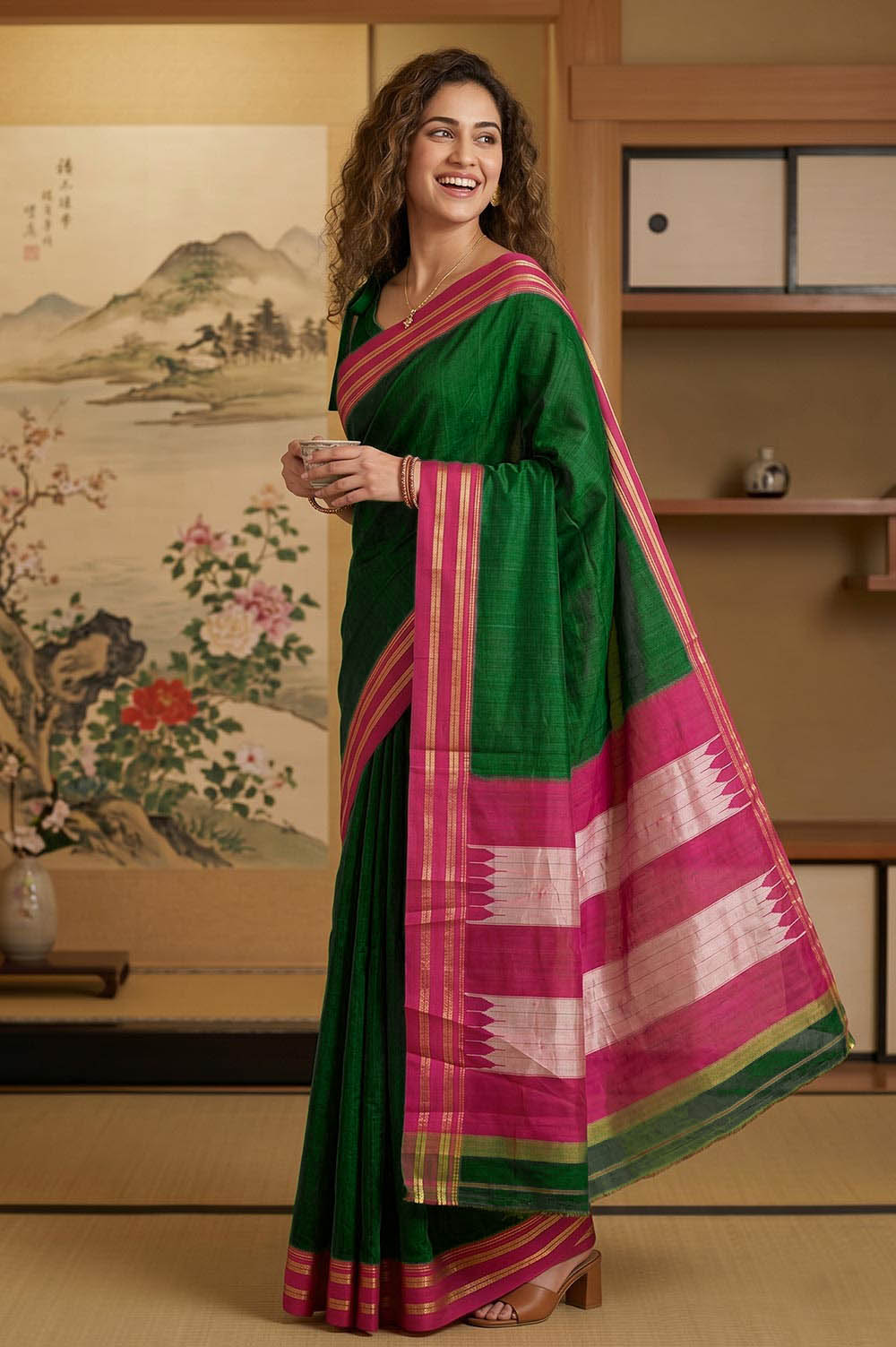 Ilkal Authentic Handloom Cotton-Silk Saree