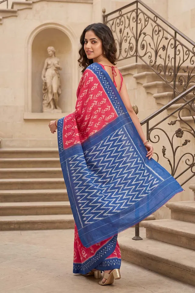 Pochampally Double Ikat Cotton Saree