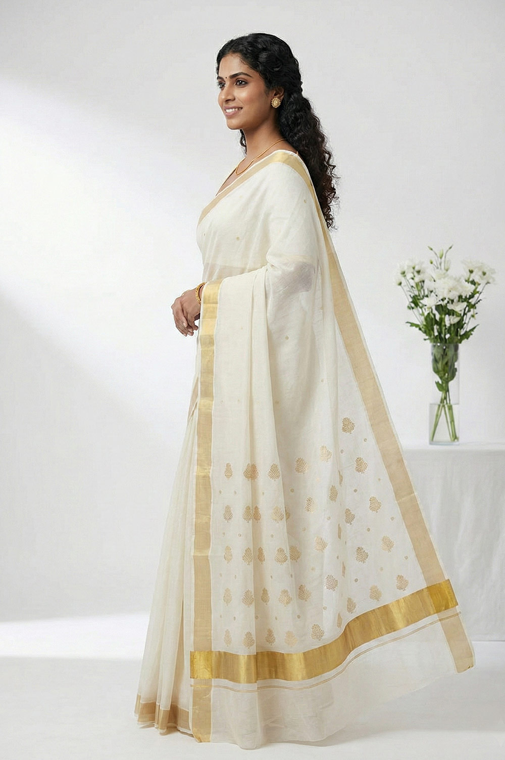 Chanderi Handloom Cotton-Silk Saree