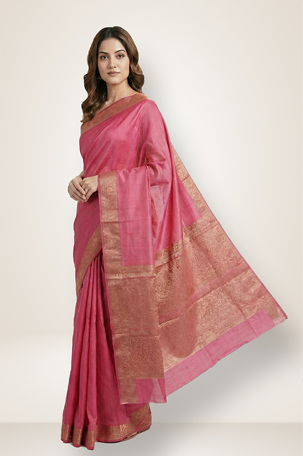 Kosa/Champa - Pure Tussar Handloom Silk Saree