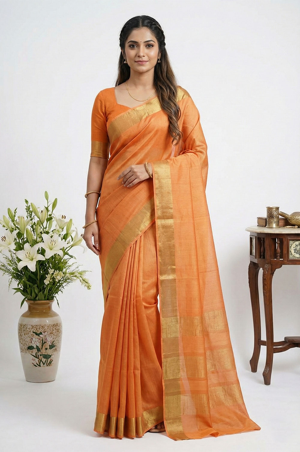 Kosa/Champa - Pure Tussar Handloom Silk Saree