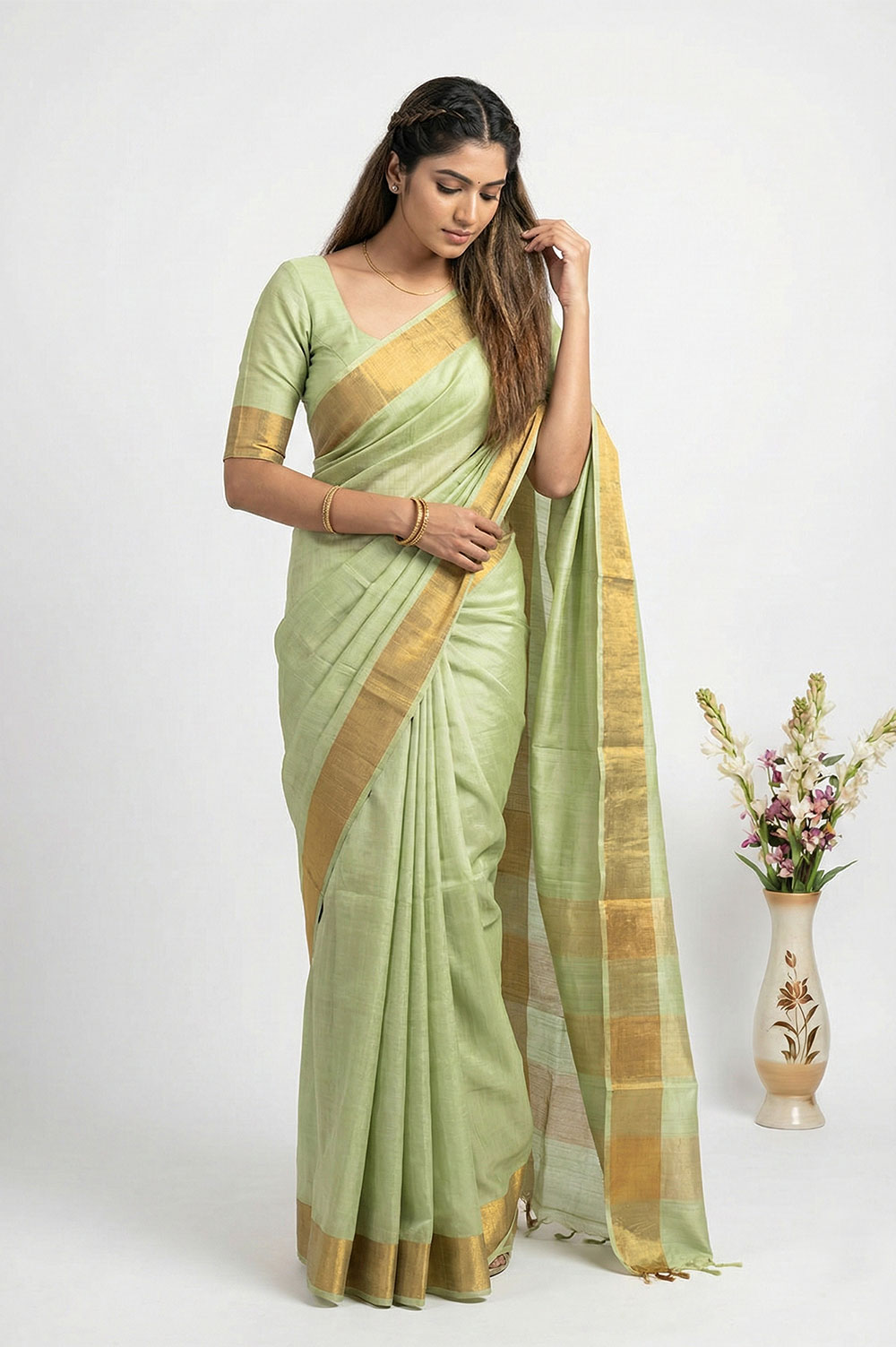 Kosa/Champa - Pure Tussar Handloom Silk Saree