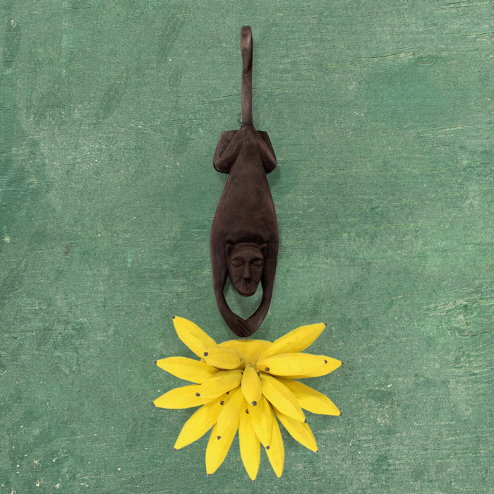 Kushmandi Wooden Mask Banana Monkey (22 Inches)
