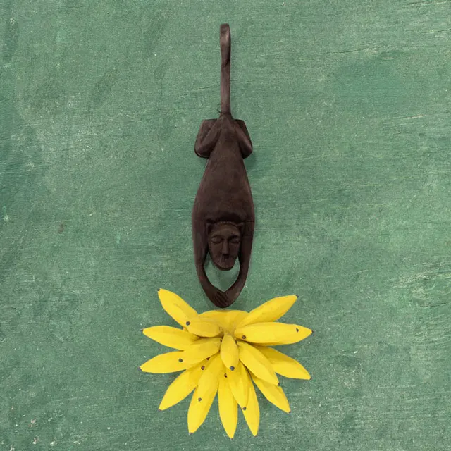 Kushmandi Wooden Mask Banana Monkey (22 Inches)