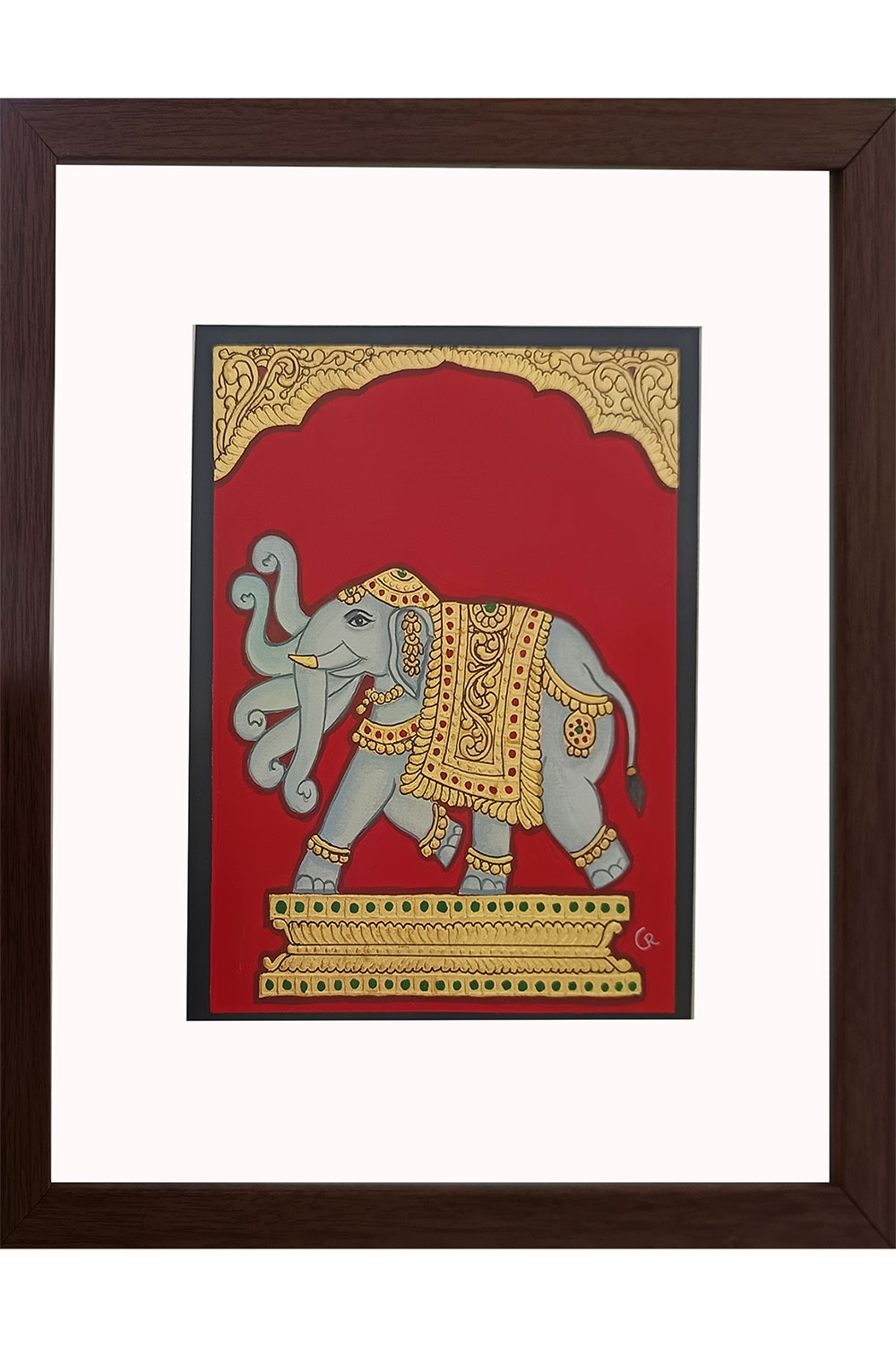 Airavatha Mysore Painting (22KT Gold Leaf) 10x12 Inches