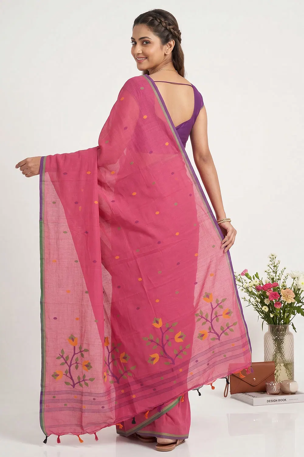 Jamdani Handloom Cotton Saree (No Blouse)