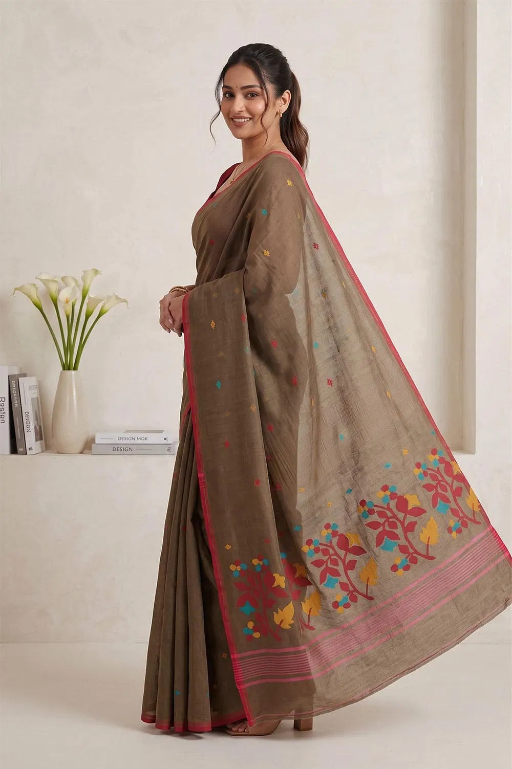 Jamdani Cotton Handloom Saree (No Blouse)