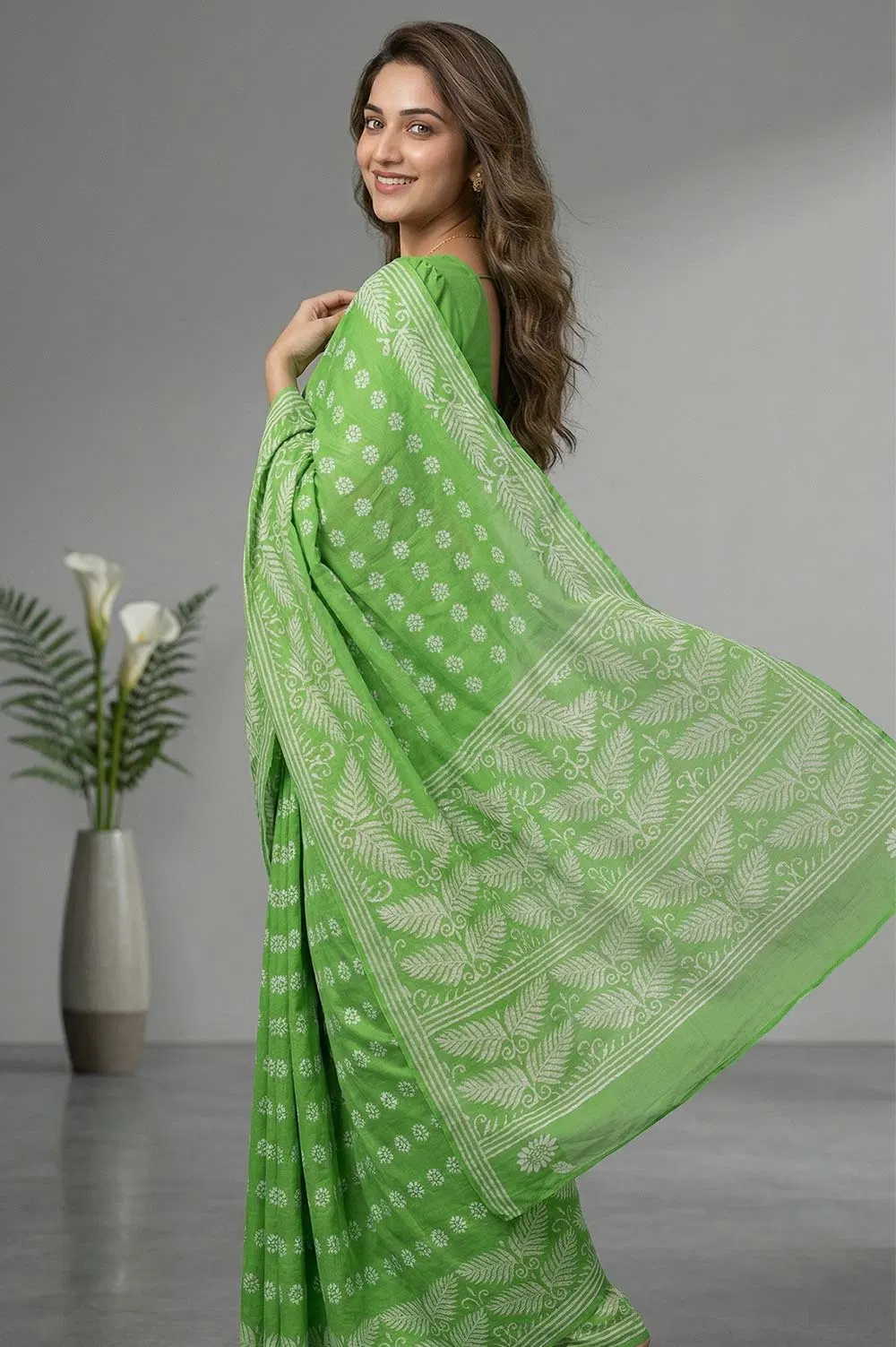 Nakshi Kantha Semi Silk Saree (Intricate Hand Embroidery)