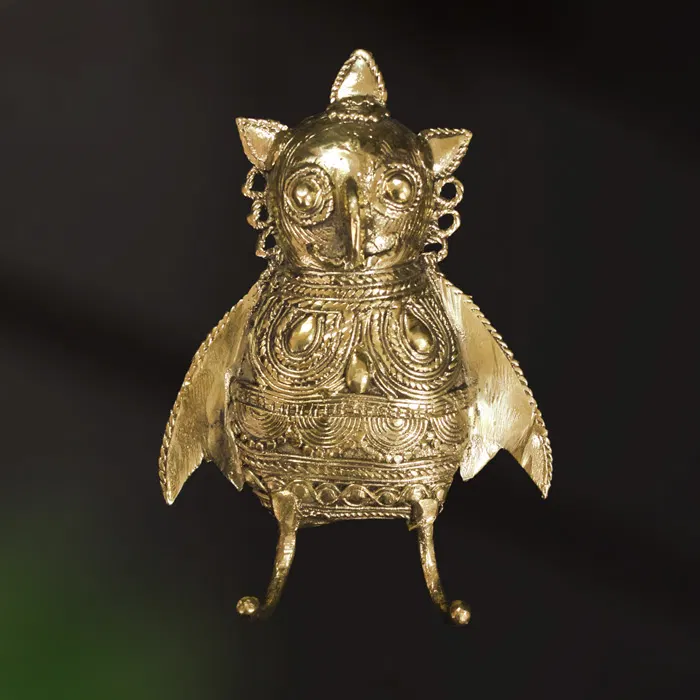 Bastar Dhokra craft Owl Key Hanger (5.5 Inches)