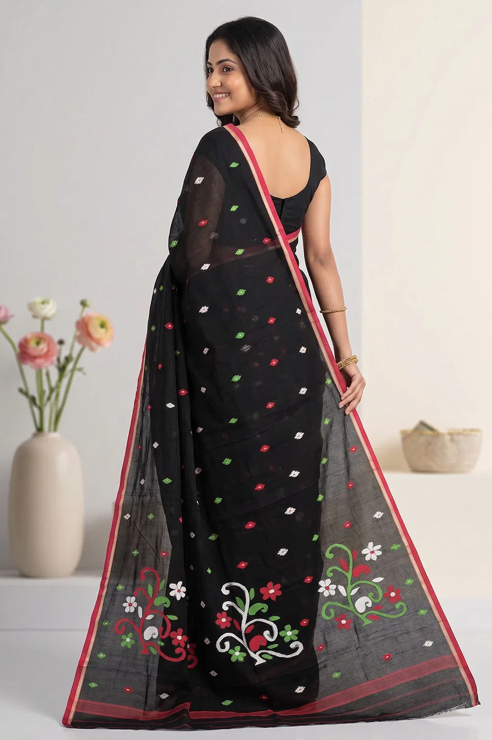 Jamdani Handloom Cotton Saree (No Blouse)
