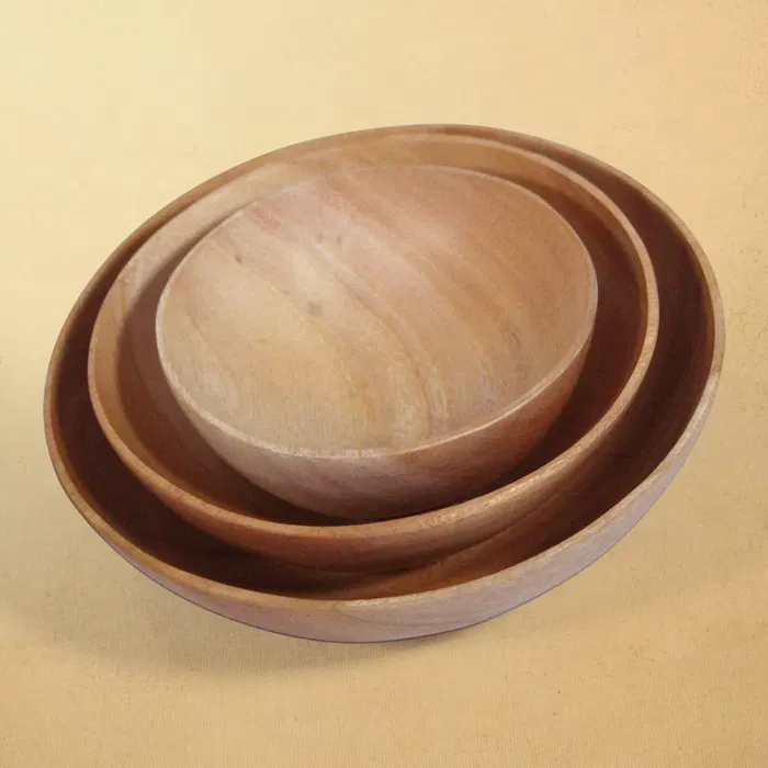Udayagiri Wooden Cutlery - Neem Wood Bowl Set (4,5,6) Inch