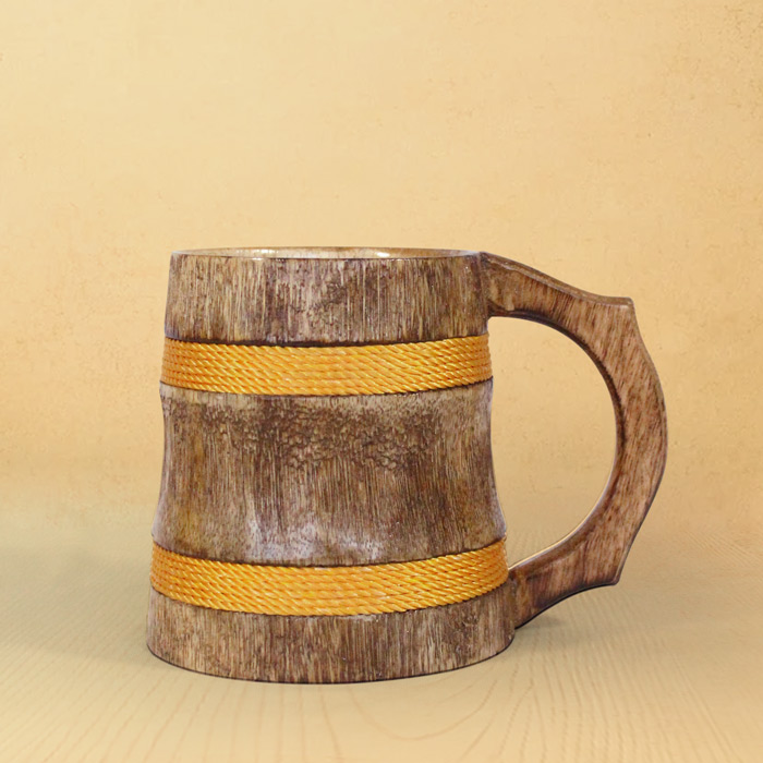 Udayagiri Wooden Cutlery - Neem Wood Beer Mug 250ml
