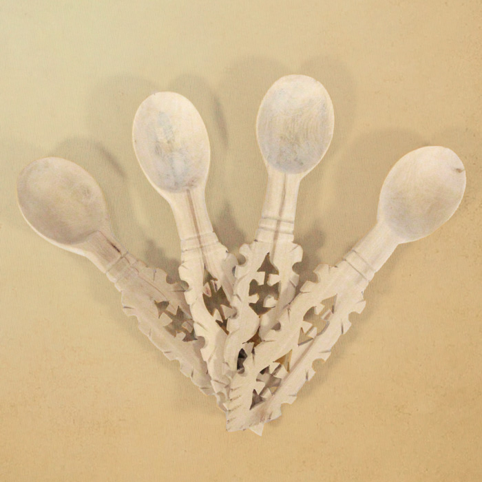 Udayagiri Wooden Cutlery - Spoon - 4pcs (6x1.2) Inch