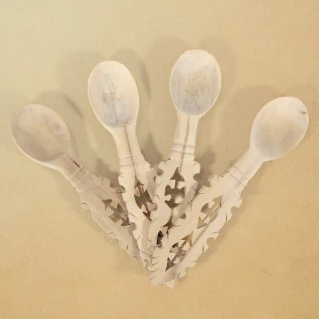 Udayagiri Wooden Cutlery - Spoon - 4pcs (6x1.2) Inch