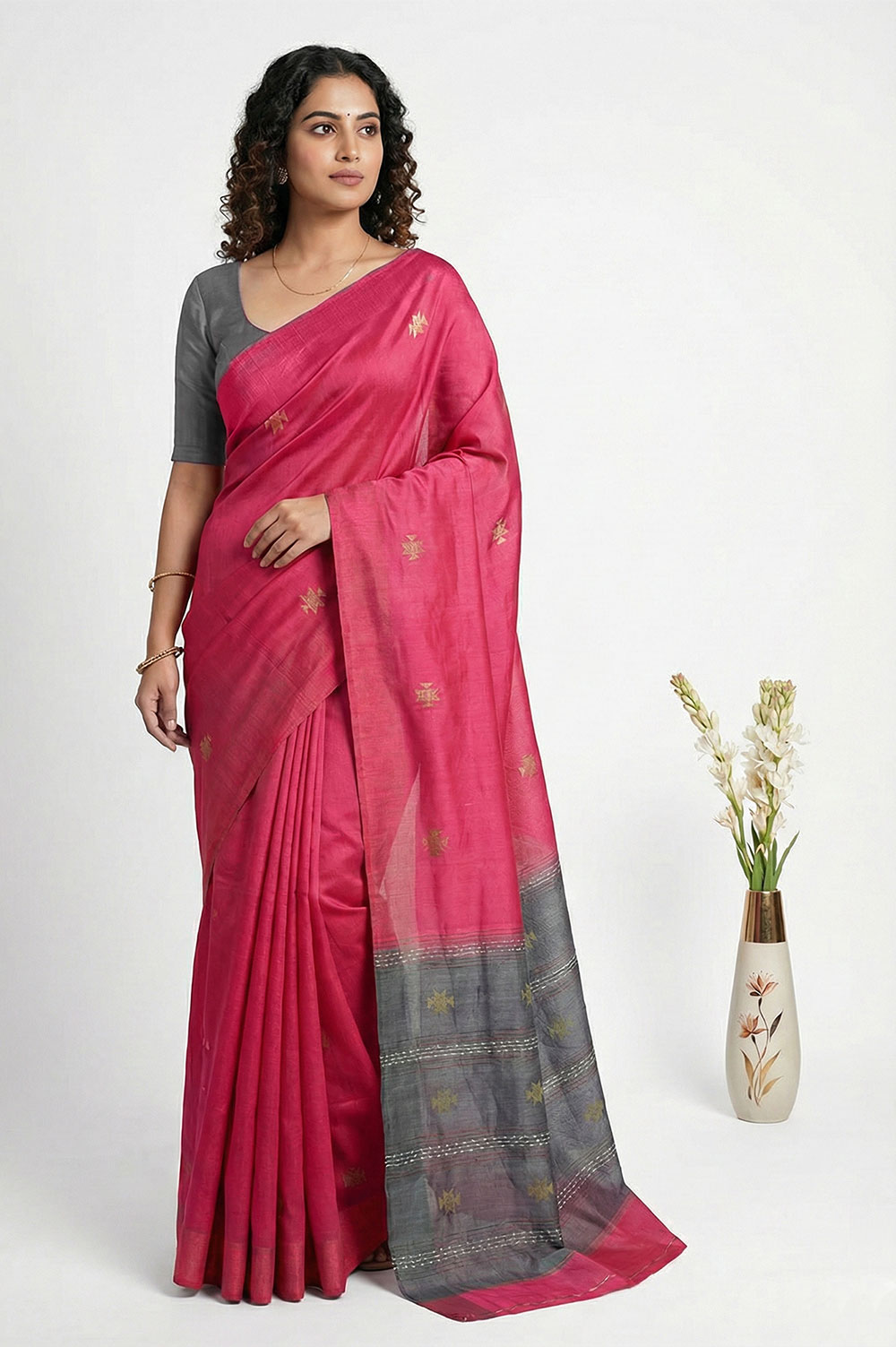 Kosa/Champa - Pure Tussar Handloom Silk Saree
