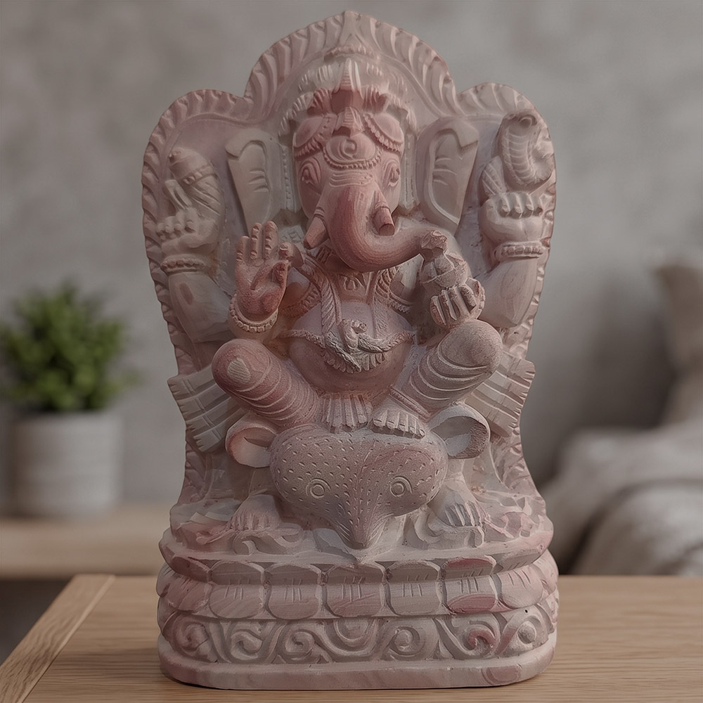 Konark Stone Carving Ganesha (6 Inches)