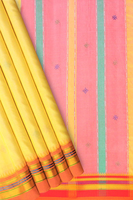 Kasuti Hand Embroidery on ilkal Art Silk Saree