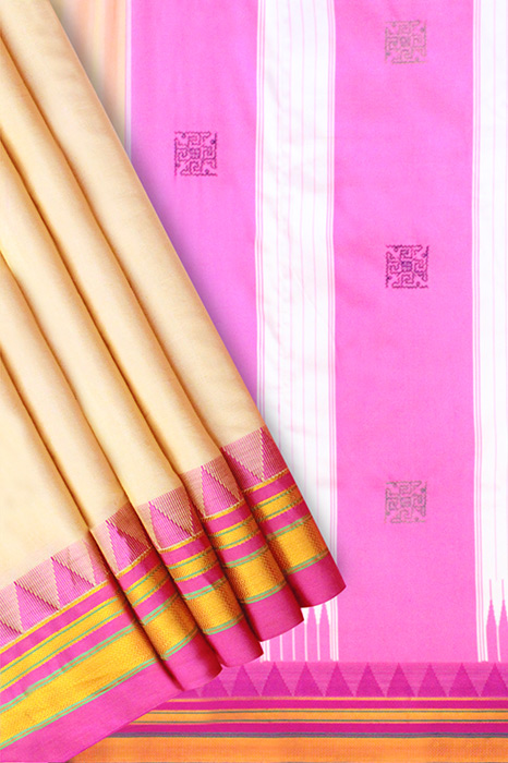 Kasuti Hand Embroidery on ilkal Art Silk Saree