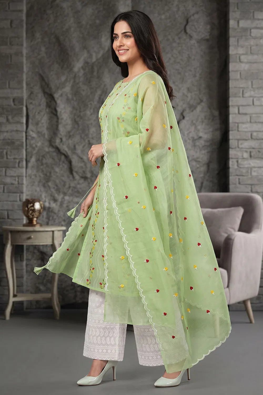 Kota Embroidery Work Salwar Suit Set (3pcs)
