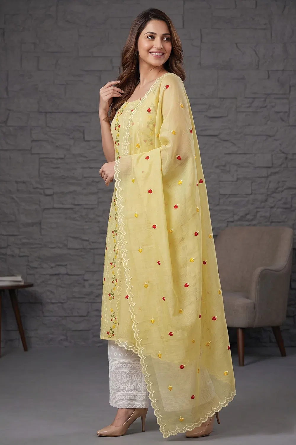 Kota Embroidery Work Salwar Suit Set (3pcs)
