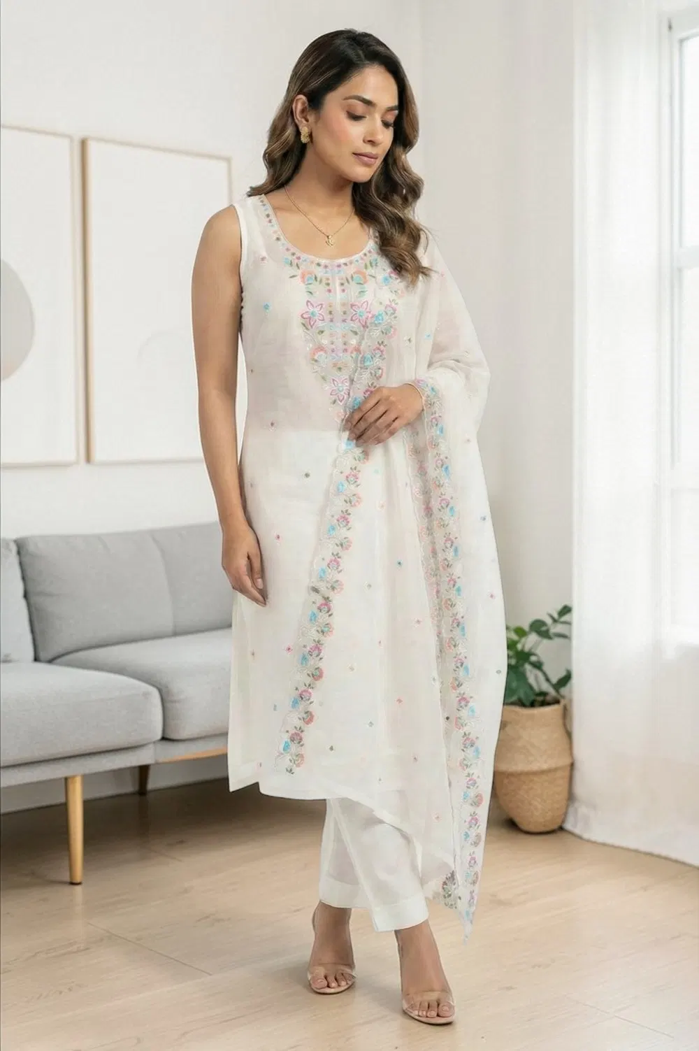 Kota Embroidery Work Salwar Suit Set (3pcs)