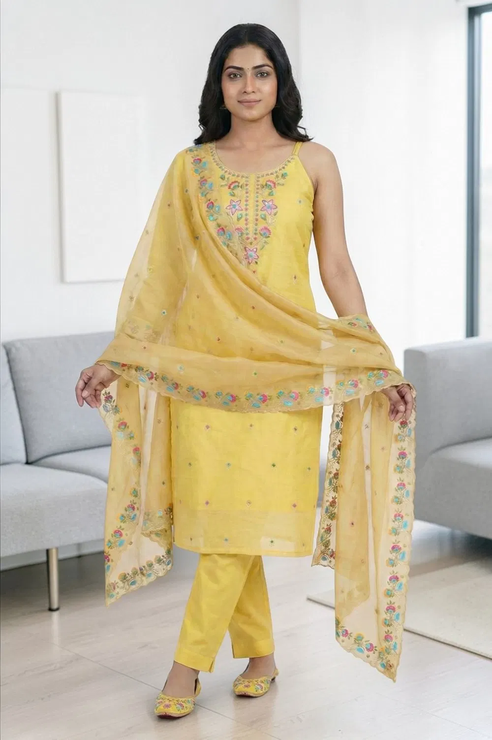Kota Embroidery Work Salwar Suit Set (3pcs)