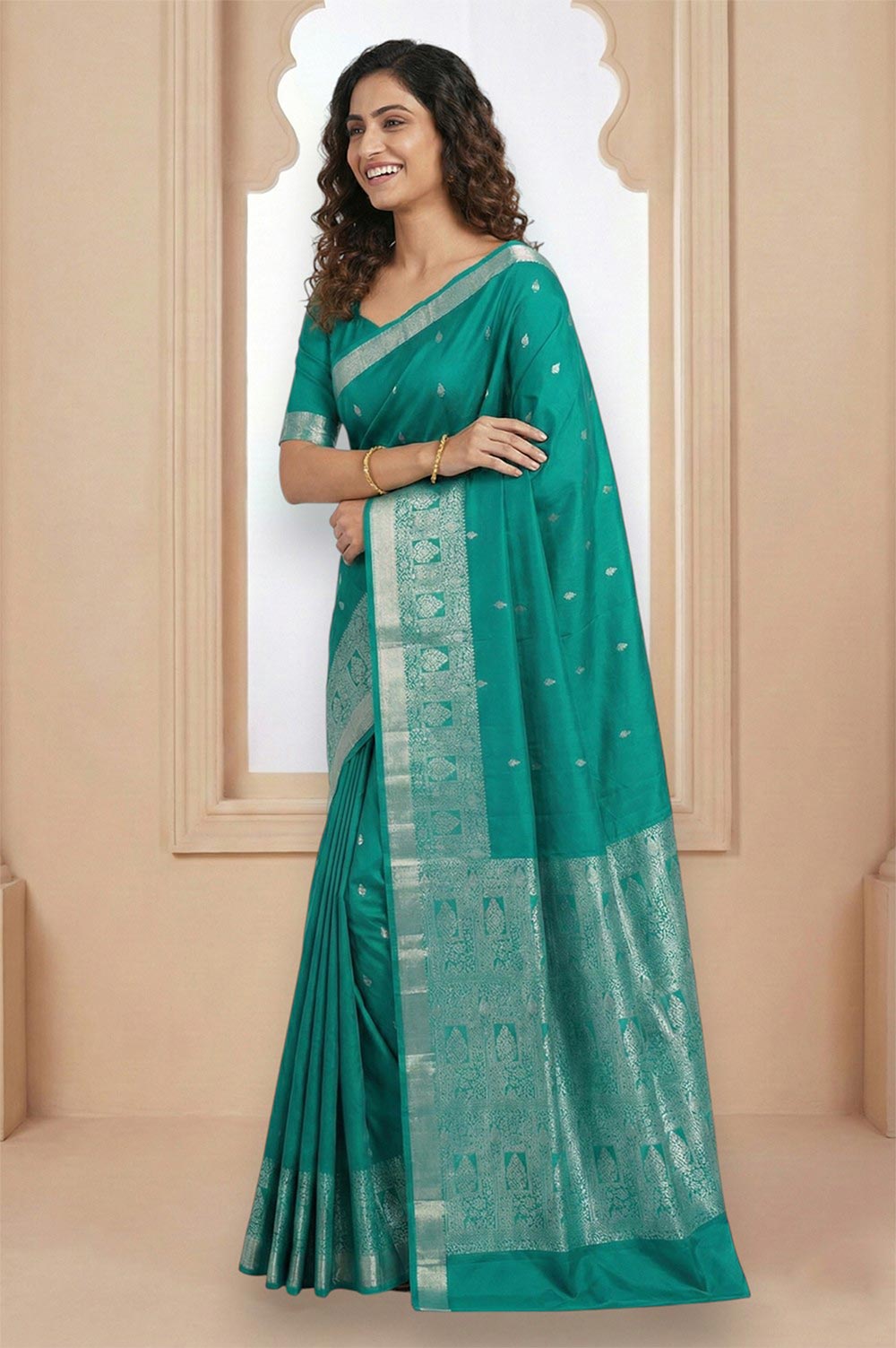 Kancheepuram Pure Silk Handloom Saree (Light Weight)