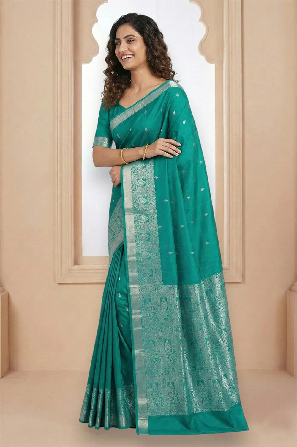Kancheepuram Pure Silk Handloom Saree (Light Weight)