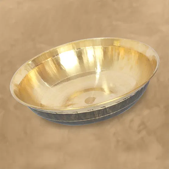 Mirzapur Brass Utensils - Kadai (12.5) Inches Dia