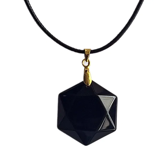 Cambay Agates Hexagon Pendent