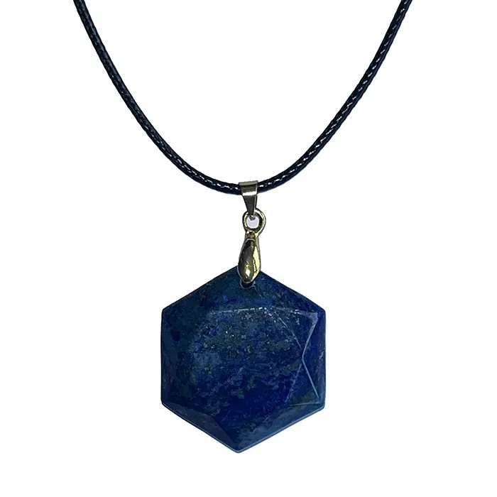 Cambay Agates Hexagon Pendent