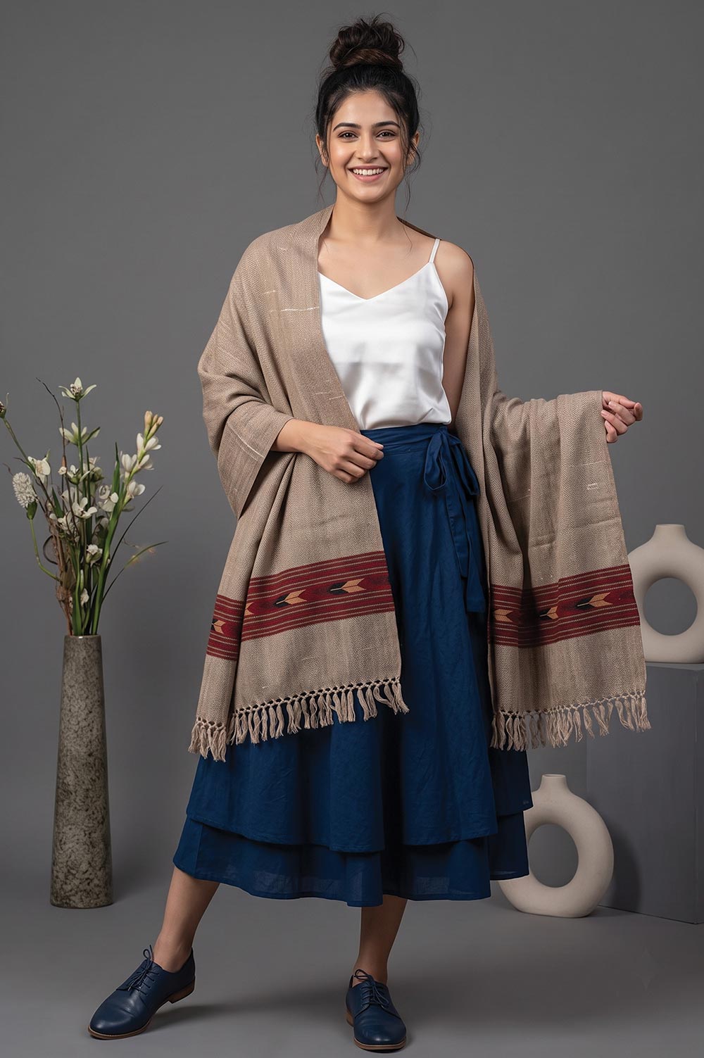 Kullu Pure Wool Handloom Stole